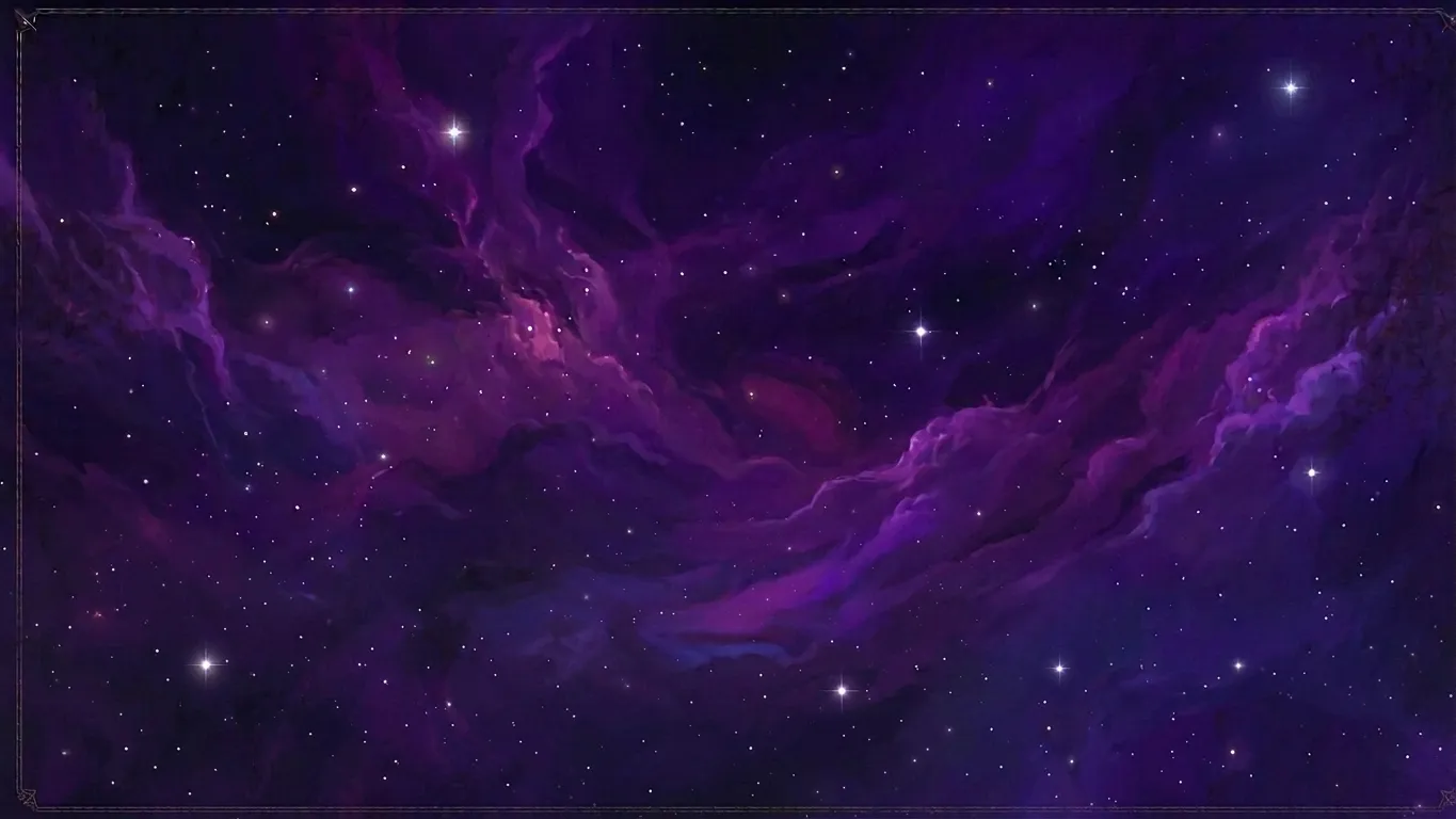 A purple nebula twisting through the void
